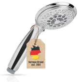 Lade das Bild in den Galerie-Viewer, Intirilife Duschkopf Handbrause mit 5 Funktionen in Silber - 24.5 x 10 x 4 cm - Universaler Brausekopf mit umweltfreundlicher Wasser-Stopp-Funktion Duschbrause Handbrausenkopf