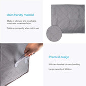 Lade das Bild in den Galerie-Viewer, Intirilife 4x Aufbewahrungstaschen in Grau - 59.5 x 37.5 x 34 cm - Organizer Box, faltbar für Kleidung, Kissen, Decken, Aufbewahrung im Schrank