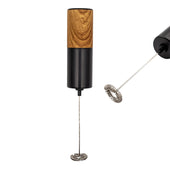 Lade das Bild in den Galerie-Viewer, Intirilife Elektrischer Milchaufschäumer in Holzoptik - Batteriebetriebener Handaufschäumer, Milchschaumerzeuger für Kaffee, Latte Macchiato, Cappuccino, heiße Schokolade