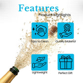 Lade das Bild in den Galerie-Viewer, Intirilife Champagner Glas mit Regenbogen Schimmer und Wellenform - 200 ml Füllmenge