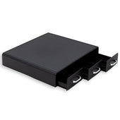 Lade das Bild in den Galerie-Viewer, Intirilife Kaffee Kapselhalter mit 3 Schubladen in Schwarz - 34.2 x 32.6 x 6.4 cm - Box kompatibel mit Nesspresso (48 Stück) oder K-Cup (36 Stück) Aufbewahrungsbox für die meisten Kaffee Kapseln Pads