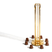 Lade das Bild in den Galerie-Viewer, Intirilife Kaffee Kapselhalter kompatibel mit Nespresso Kapseln (40 Stück) aus Eisen in Gold - 11.5 x 37.5 cm - 360 Grad Rotierbarer Kapselständer Aufbewahrung für Kaffee Kapseln Pads