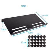 Lade das Bild in den Galerie-Viewer, Intirilife Gewürzregal für die Schublade aus Acryl in Schwarz mit Etiketten - Steckbar 57 - 15.5 x 30 x 3.8 cm - Erweiterbar Gewürzeinsatz 4 Stück Organizer Halter für Schubladen Ordnungssystem