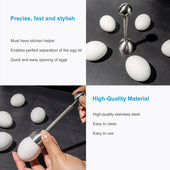 Lade das Bild in den Galerie-Viewer, Intirilife Eierköpfer aus hochwertigem Edelstahl - Eieröffner mit Kugel- Eier Cutter- Eierköpfer für harte und weiche Eier- rostfrei, spülmaschinenfest , zeitsparend-Geschenk