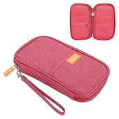 Lade das Bild in den Galerie-Viewer, Intirilife Textil Dokumenten Mappe in PINK - 23 x 14 x 3 cm - Stoff Mäppchen aus Oxford Gewebe mit Reißverschluss, Schlaufe und zahlreichen Fächern für Papiere, Dokumente, Karten, Reisepass uvm.