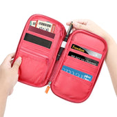 Lade das Bild in den Galerie-Viewer, Intirilife Textil Dokumenten Mappe in PINK - 23 x 14 x 3 cm - Stoff Mäppchen aus Oxford Gewebe mit Reißverschluss, Schlaufe und zahlreichen Fächern für Papiere, Dokumente, Karten, Reisepass uvm.