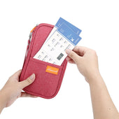 Lade das Bild in den Galerie-Viewer, Intirilife Textil Dokumenten Mappe in PINK - 23 x 14 x 3 cm - Stoff Mäppchen aus Oxford Gewebe mit Reißverschluss, Schlaufe und zahlreichen Fächern für Papiere, Dokumente, Karten, Reisepass uvm.