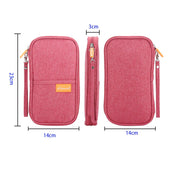 Lade das Bild in den Galerie-Viewer, Intirilife Textil Dokumenten Mappe in PINK - 23 x 14 x 3 cm - Stoff Mäppchen aus Oxford Gewebe mit Reißverschluss, Schlaufe und zahlreichen Fächern für Papiere, Dokumente, Karten, Reisepass uvm.