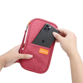 Lade das Bild in den Galerie-Viewer, Intirilife Textil Dokumenten Mappe in PINK - 23 x 14 x 3 cm - Stoff Mäppchen aus Oxford Gewebe mit Reißverschluss, Schlaufe und zahlreichen Fächern für Papiere, Dokumente, Karten, Reisepass uvm.