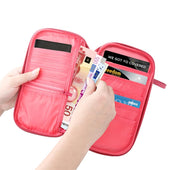 Lade das Bild in den Galerie-Viewer, Intirilife Textil Dokumenten Mappe in PINK - 23 x 14 x 3 cm - Stoff Mäppchen aus Oxford Gewebe mit Reißverschluss, Schlaufe und zahlreichen Fächern für Papiere, Dokumente, Karten, Reisepass uvm.