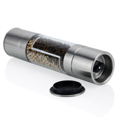 Lade das Bild in den Galerie-Viewer, Intirilife Pfeffermühle in SILBER TRANSPARENT - 22 x 5.3 cm - 2 in 1 Grinder Handmühle aus Kunststoff und Edelstahl für die Küche perfekt geeignet zum Mahlen und Zerkleinern von Pfeffer