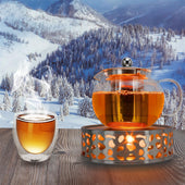 Lade das Bild in den Galerie-Viewer, Intirilife Teekanne mit Filter in KLAR - 650ml Glaskanne aus Borosilikatglas mit Siebeinsatz hitzebeständig geeignet für heiße und kalte Getränke, Tee, Kaffee, Wasser uvm.