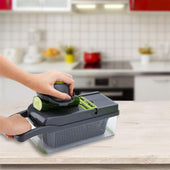 Lade das Bild in den Galerie-Viewer, Intirilife Küchen Gemüseschneider - 35 x 12 x 12 cm - Verstellbarer Multischneider Allesschneider mit verschiedenen Aufsätzen zum Schneiden Schälen Raspeln Hobeln von Gemüse Obst Fleisch etc.