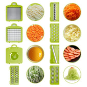 Lade das Bild in den Galerie-Viewer, Intirilife Küchen Gemüseschneider - 35 x 12 x 12 cm - Verstellbarer Multischneider Allesschneider mit verschiedenen Aufsätzen zum Schneiden Schälen Raspeln Hobeln von Gemüse Obst Fleisch etc.