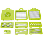 Lade das Bild in den Galerie-Viewer, Intirilife Küchen Gemüseschneider - 35 x 12 x 12 cm - Verstellbarer Multischneider Allesschneider mit verschiedenen Aufsätzen zum Schneiden Schälen Raspeln Hobeln von Gemüse Obst Fleisch etc.