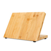 Lade das Bild in den Galerie-Viewer, Intirilife Magnetisches Messerbrett in BAMBUS BRAUN - 30 x 18 x 19 cm - Holz Messerblock aus Bambus mit Magnet zur platzsparenden Aufbewahrung von Messern und Küchenutensilien