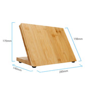 Lade das Bild in den Galerie-Viewer, Intirilife Magnetisches Messerbrett in BAMBUS BRAUN - 30 x 18 x 19 cm - Holz Messerblock aus Bambus mit Magnet zur platzsparenden Aufbewahrung von Messern und Küchenutensilien