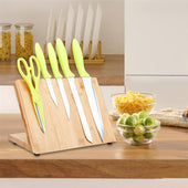 Lade das Bild in den Galerie-Viewer, Intirilife Magnetisches Messerbrett in BAMBUS BRAUN - 30 x 18 x 19 cm - Holz Messerblock aus Bambus mit Magnet zur platzsparenden Aufbewahrung von Messern und Küchenutensilien