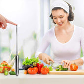 Lade das Bild in den Galerie-Viewer, Intirilife Wetzstab Messerschärfer Silber 35 x 4 cm – Edelstahl Wetzstahl Messerschleifer für Messer, Klingen, Scheren – Manueller Schleifstab/Schleifstahl für Profi & Haushalt, Küche, rostfrei