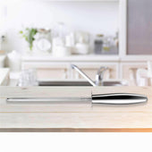 Lade das Bild in den Galerie-Viewer, Intirilife Wetzstab Messerschärfer Silber 35 x 4 cm – Edelstahl Wetzstahl Messerschleifer für Messer, Klingen, Scheren – Manueller Schleifstab/Schleifstahl für Profi & Haushalt, Küche, rostfrei