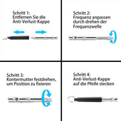 Lade das Bild in den Galerie-Viewer, Intirilife Hundepfeife in SCHWARZ - 8 x 0.9 cm - Hunde Trainingspfeife mit Umhänge Band mit einstellbarer Frequenz zur Welpen-Erziehung und Hunde-Schulung