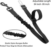 Lade das Bild in den Galerie-Viewer, Intirilife Hunde Sicherheitsgurt in SCHWARZ - 89 - 61 cm Länge - Elastischer Auto Hundegurt für alle Hunderassen kompatibel mit allen Autos - Einstellbarer Anschnallgurt für Hunde bei Autofahrten