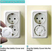 Lade das Bild in den Galerie-Viewer, Intirilife Steckdosen Abdeckung in WEISS - 3.7 x 3 cm - 20er Set Steckdosenschutz ohne Kleben für besseren Schutz - Steckdosensicherung ohne Kleber