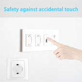 Lade das Bild in den Galerie-Viewer, Intirilife Klebe Steckdosen Abdeckung in WEISS - 3.7 x 3 cm - 20er Set Steckdosenschutz zum Kleben mit Drehmechanik für besseren Schutz - Steckdosensicherung