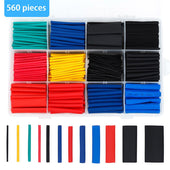 Lade das Bild in den Galerie-Viewer, Intirilife 560er Box Schrumpfschläuche in 12 GRÖßEN - 13/10/7/6/5/4/3.5/3/2.5/2/1.5/1 x 4.5 cm - 560 teiliges Flammwidriges Schrumpfschlauch Set in verschiedenen Größen