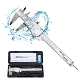 Lade das Bild in den Galerie-Viewer, Intirilife Digitaler Messschieber in SILBER - 150mm / 6 Zoll IPX54 Wasserdichte Edelstahl Schieblehre Hochpräzises Profi-Messgerät mit LCD-Display für Abstände, Tiefenmaß und Durchmesser