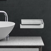 Lade das Bild in den Galerie-Viewer, Intirilife Toilettenpapierhalter Selbstklebend mit Ablage in SILBER - Edelstahl Papierhalterung mit Ablage zum Kleben oder zum Bohren - WC Papier Rollenhalter Handtuchhalter