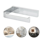 Lade das Bild in den Galerie-Viewer, Intirilife Toilettenpapierhalter Selbstklebend mit Ablage in SILBER - Edelstahl Papierhalterung mit Ablage zum Kleben oder zum Bohren - WC Papier Rollenhalter Handtuchhalter