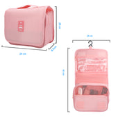 Lade das Bild in den Galerie-Viewer, Intirilife Wasserfeste Kosmetiktasche in APRICOT ROSA - 24 x 8.5 x 20 cm - Wasserabweisende aufklappbare Kultur Reisetasche mit zahlreichen Innenfächern und Reißverschluss