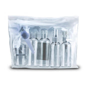 Lade das Bild in den Galerie-Viewer, Intirilife Flaschen Set in WEISS TRANSPARENT - 21 x 4 x 13 cm - 6 teiliges Set mit 4 Flaschen und 2 Behältern zum Nachfüllen, zum Reisen, für Pröbchen etc. TSA Genehmigtes Gepäck