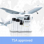 Lade das Bild in den Galerie-Viewer, Intirilife Flaschen Set in SCHWARZ TRANSPARENT - 21 x 4 x 13 cm - 6 teiliges Set mit leeren Flaschen und Trichter zum Nachfüllen, zum Reisen, für Pröbchen etc. TSA Genehmigtes Gepäck