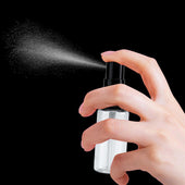 Lade das Bild in den Galerie-Viewer, Intirilife Flaschen Set in SCHWARZ TRANSPARENT - 21 x 4 x 13 cm - 6 teiliges Set mit leeren Flaschen und Trichter zum Nachfüllen, zum Reisen, für Pröbchen etc. TSA Genehmigtes Gepäck