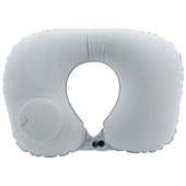 Lade das Bild in den Galerie-Viewer, Intirilife Aufblasbares Nackenkissen in GRAU - 16 x 12 x 5 cm - Nackenhörnchen zum Aufblasen mit Druckknopf Verschluss mit ergonomischer Form - Perfekt geeignet beim Campen, bei Ausflügen, Reisen etc.