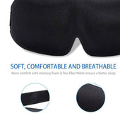 Lade das Bild in den Galerie-Viewer, Intirilife Augenmaske in SCHWARZ - 26 x 9 x 2 cm - Ergonomisch Vorgeformte Unisex Schlafmaske für erholsamen Schlaf - Passgenau auf der Nase und mehr Platzfreiheit für Augen und Wimpern
