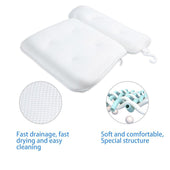 Lade das Bild in den Galerie-Viewer, Intirilife Wannenkissen in WEISS - 36 x 38 cm - Spa Badewannen Kopfkissen aus wasserabweisendem Stoff - Ergonomischer Form und starken Saugknöpfe für besten Komfort