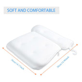 Lade das Bild in den Galerie-Viewer, Intirilife Wannenkissen in WEISS - 36 x 38 cm - Spa Badewannen Kopfkissen aus wasserabweisendem Stoff - Ergonomischer Form und starken Saugknöpfe für besten Komfort