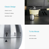 Lade das Bild in den Galerie-Viewer, Intirilife Eieruhr in SILBER - 6 x 7.5 cm - Rostfreier Edelstahl Küchentimer in elegantem Eierform Design - Kurzzeitwecker für die Küche bis 55 Minuten