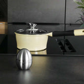 Lade das Bild in den Galerie-Viewer, Intirilife Eieruhr in SILBER - 6 x 7.5 cm - Rostfreier Edelstahl Küchentimer in elegantem Eierform Design - Kurzzeitwecker für die Küche bis 55 Minuten