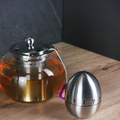 Lade das Bild in den Galerie-Viewer, Intirilife Eieruhr in SILBER - 6 x 7.5 cm - Rostfreier Edelstahl Küchentimer in elegantem Eierform Design - Kurzzeitwecker für die Küche bis 55 Minuten