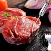 Lade das Bild in den Galerie-Viewer, Intirilife Marinierspritze aus Edelstahl in SILBER - 60 ml Füllmenge - 3 Spritze Spitzen und 2 Bürsten für Grill Gewürze Marinaden Braten BBQ - Marinadenspritze Bratenspritze Fleischspritze