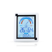 Lade das Bild in den Galerie-Viewer, Intirilife Elektronisches Thermometer in WEISS - 10 x 3 x 13 cm - LCD Touch Thermometer mit Uhr Messgerät für Temperatur, Luftfeuchtigkeit umstellbar auf Fahrenheit