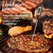 Lade das Bild in den Galerie-Viewer, Intirilife Thermometer in SCHWARZ - 25 x 2 cm - Elektronisches Thermometer zum Messen von Temperaturen - Digitales Temperaturmessgerät