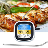 Lade das Bild in den Galerie-Viewer, Intirilife Barbecue Thermometer in WEISS - 7 x 7 cm - Digitales BBQ Thermometer mit Timer zum Grillen und Kochen - Elektronisches Temperaturmessgerät Grillthermometer