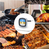 Lade das Bild in den Galerie-Viewer, Intirilife Barbecue Thermometer in WEISS - 7 x 7 cm - Digitales BBQ Thermometer mit Timer zum Grillen und Kochen - Elektronisches Temperaturmessgerät Grillthermometer