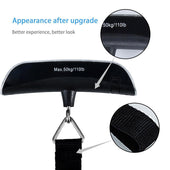 Lade das Bild in den Galerie-Viewer, Intirilife Digitale Kofferwaage in SCHWARZ - Elektronische Gepäckwaage zum Wiegen von Koffern, Handgepäck, Reisetaschen - Tragbare Handwaage Hängewaage