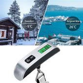 Lade das Bild in den Galerie-Viewer, Intirilife Digitale Kofferwaage in SCHWARZ - Elektronische Gepäckwaage zum Wiegen von Koffern, Handgepäck, Reisetaschen - Tragbare Handwaage Hängewaage